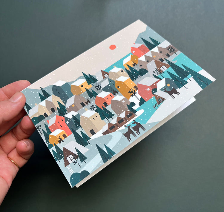 Sandra Staub - Karte "Weihnachtsdorf“