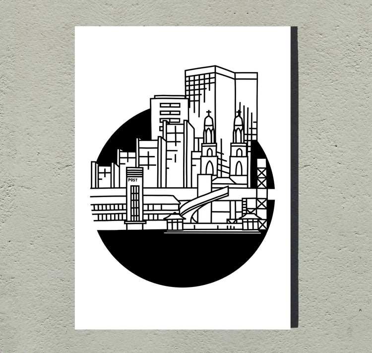 Jil Kugler - Plakat "Züri" (schwarz/weiss)