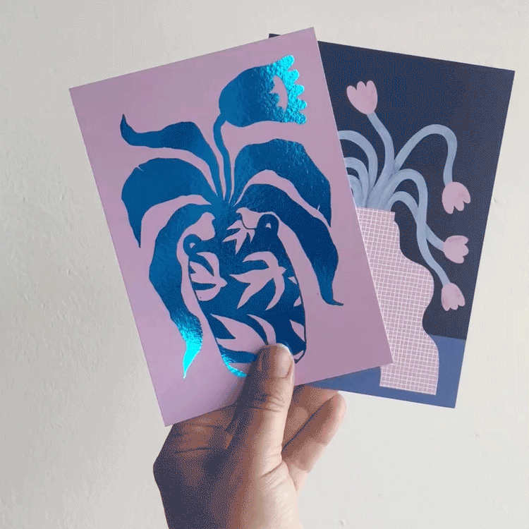 Jolanda Epprecht - Set di cartoline "Vasi e uccelli"