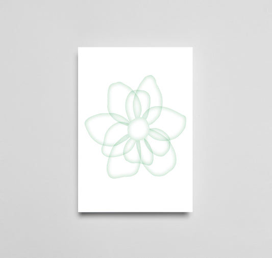 Julia Jenny - Karte "Blüte Pastell Mint"