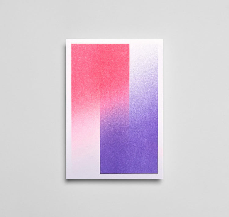 Julia Jenny - Postkarte "Verlauf Leuchtrot/Violet"