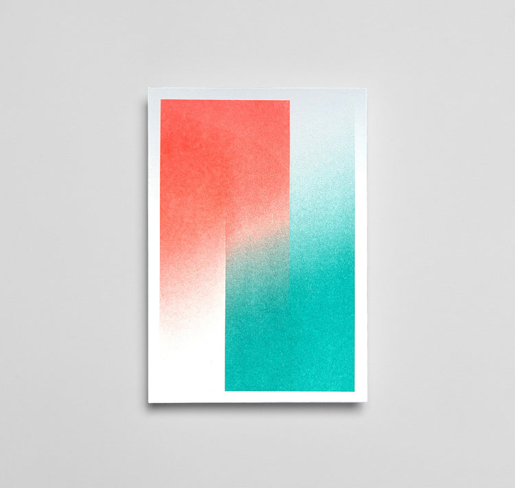 Julia Jenny - Postkarte "Verlauf Orange/Teal"