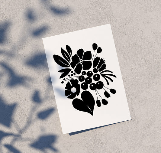 Julia Jenny - Karte "Bouquet Trauer"