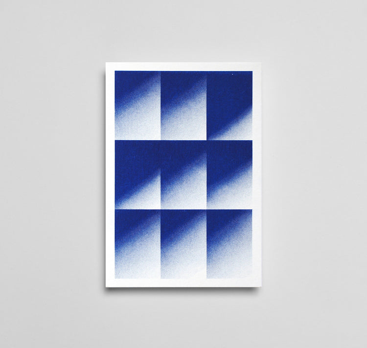 Julia Jenny - Karte "Raster 9" (blau)