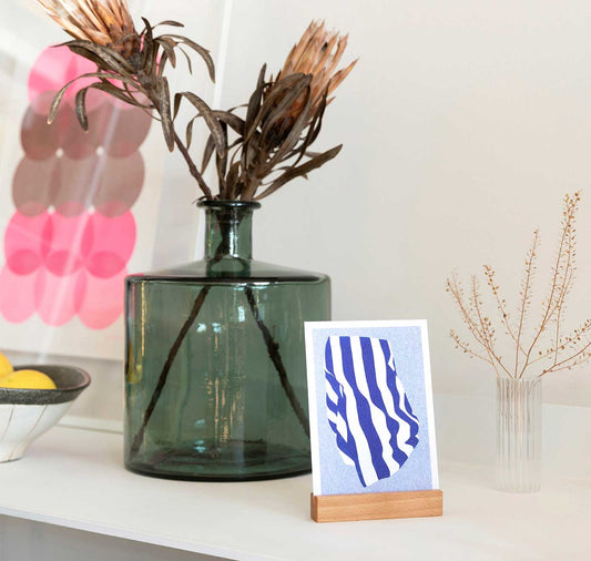 Julia Jenny - Karte "Streifen Blau"