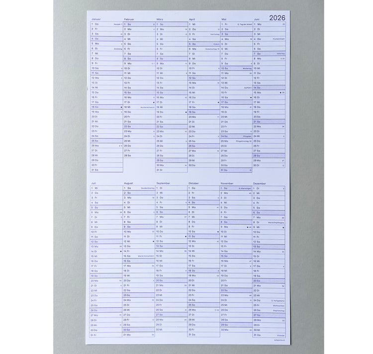 Julia Jenny - Jahresübersicht 2026