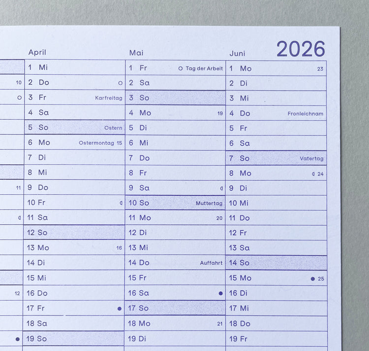 Julia Jenny - Jahresübersicht 2026