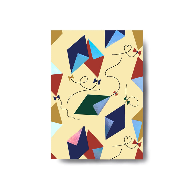 Karin Lena Schmid - Postkarte "Drachen mit Holofolie"