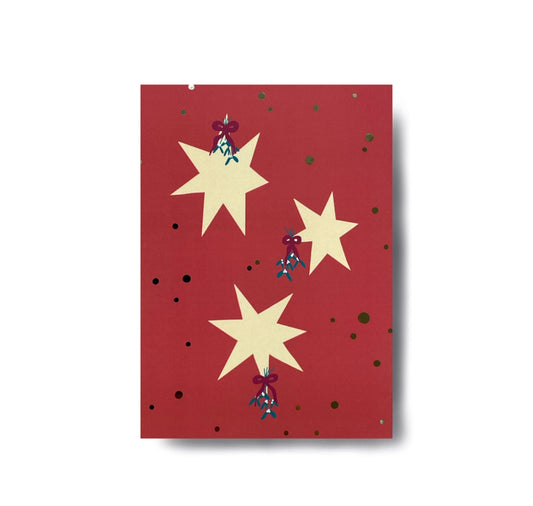 Karin Lena Schmid - Postkarte "Wunschsterne mit Goldfolie"