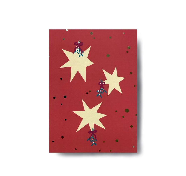 Karin Lena Schmid - Postkarte "Wunschsterne mit Goldfolie"