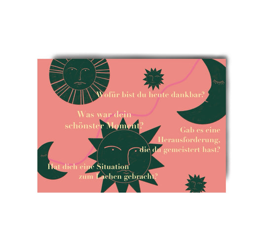 Karin Lena Schmid - Postkarte "Fragen für den Abend"