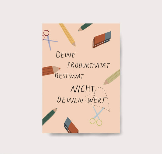 Karin Lena Schmid - Postkarte "Deine Produktivität"