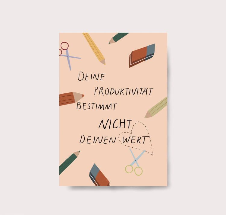Karin Lena Schmid - Postkarte "Deine Produktivität"