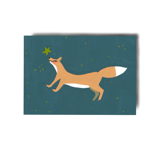 Karin Lena Schmid - Postkarte "Fuchs im Himmel"