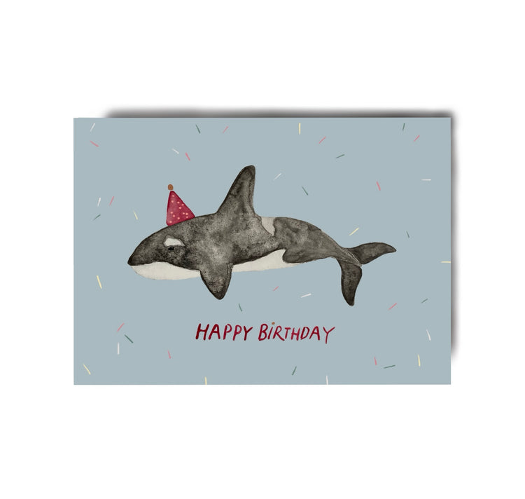 Karin Lena Schmid - Postkarte "Happy Birthday Orca"