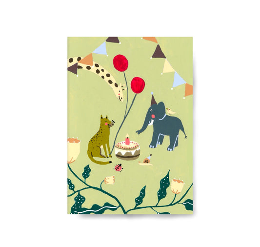 Karin Lena Schmid - Postkarte "Tierische Geburtstagsparty"