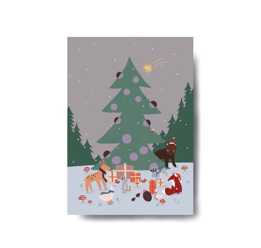 Karin Lena Schmid - Postkarte "Waldweihnachten"