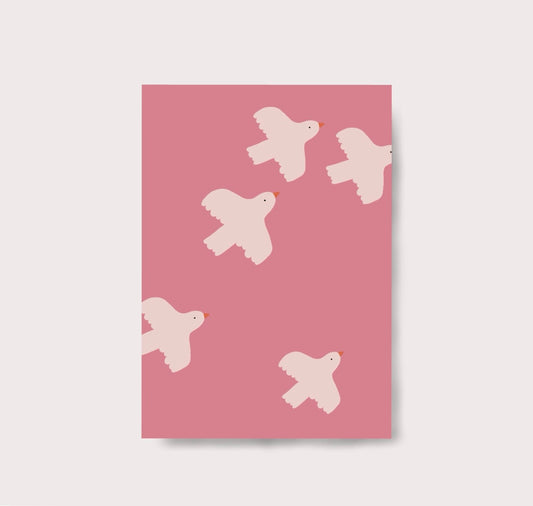 Karin Lena Schmid - Cartolina "Rosa Vögeli"