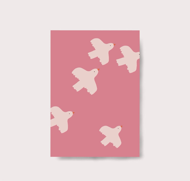 Karin Lena Schmid - Cartolina "Rosa Vögeli"