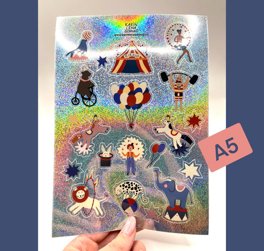 Karin Lena Schmid - Stickerset "Zirkus"