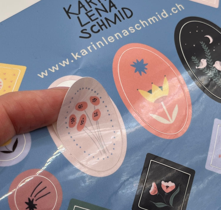 Karin Lena Schmid - Planche d'autocollants « Décoration »