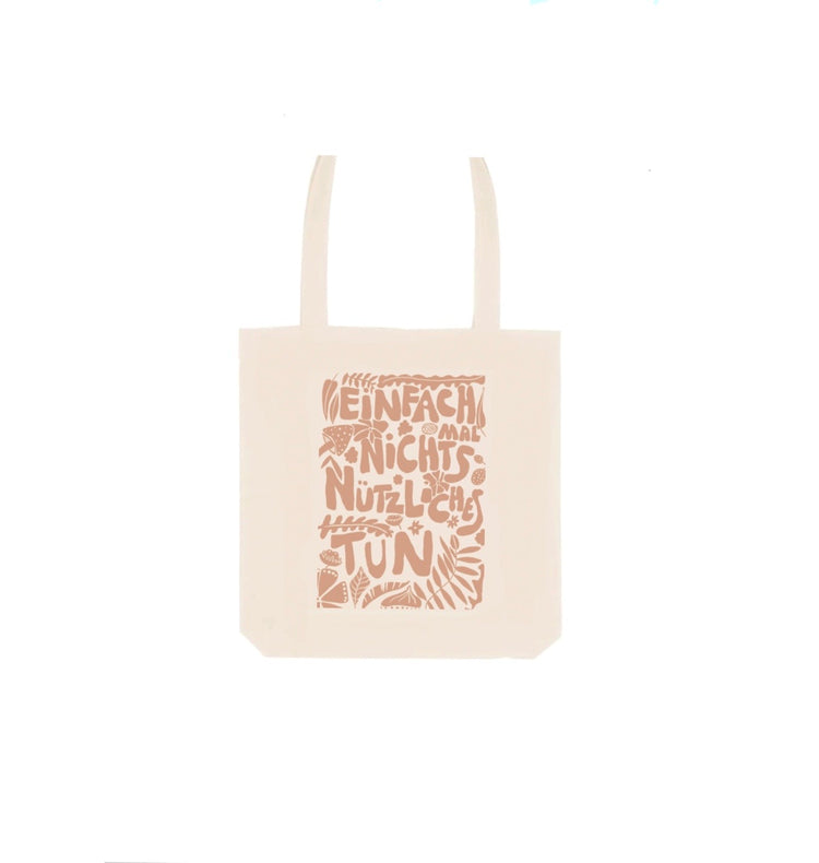 Karin Lena Schmid - Totebag "Non fare nulla di utile" (beige)