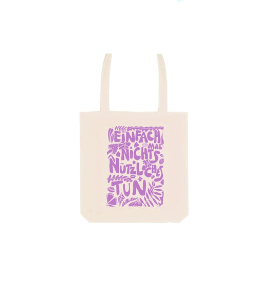 Karin Lena Schmid - Totebag "Einfach mal nichts Nützliches tun" (lila)
