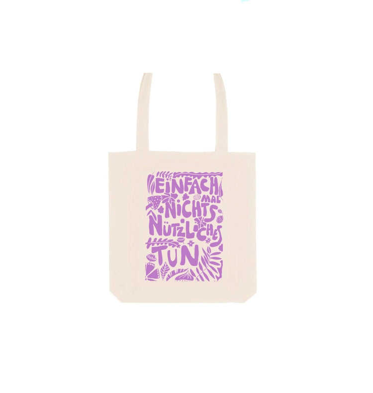 Karin Lena Schmid - Totebag "Einfach mal nichts Nützliches tun" (lila)