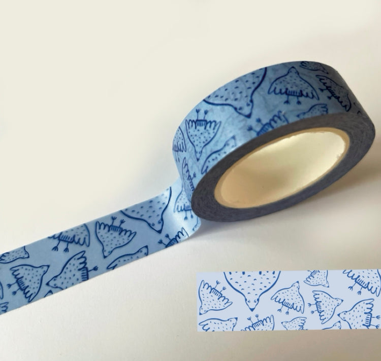 Karin Lena Schmid - Washitape "Blaue Vögel"