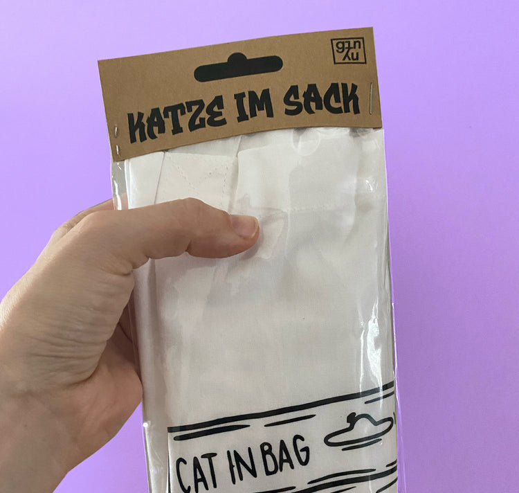 GINNY - Borsa in cotone unica "Gatto nella borsa"