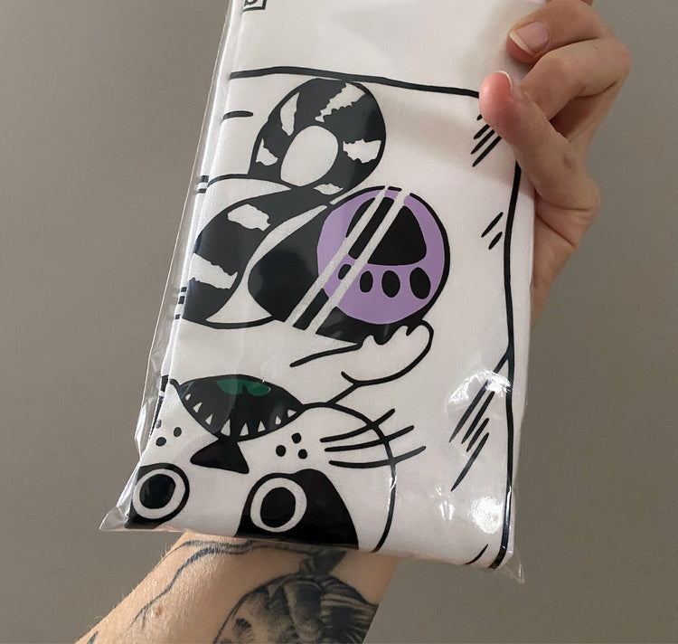 GINNY - Borsa in cotone unica "Gatto nella borsa"