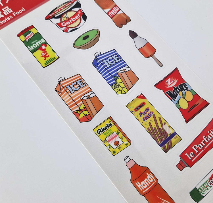 Kristell Silva Tancun - Stickersheet "Swiss Food"