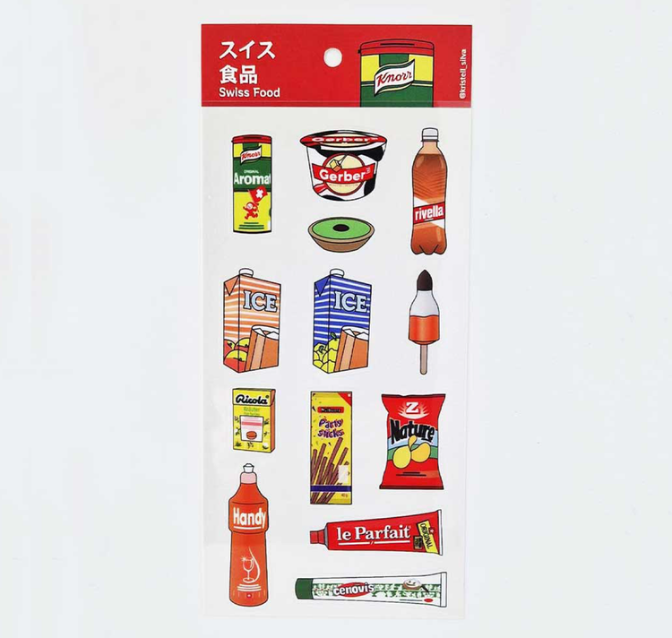 Kristell Silva Tancun - Stickersheet "Swiss Food"