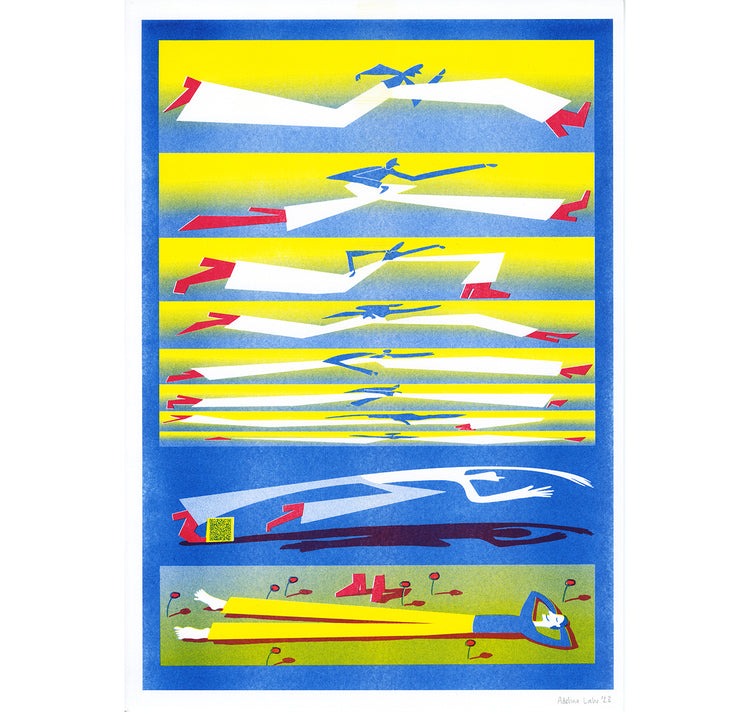 Adelina Lahr - Plakat "Pause!" (gelb)