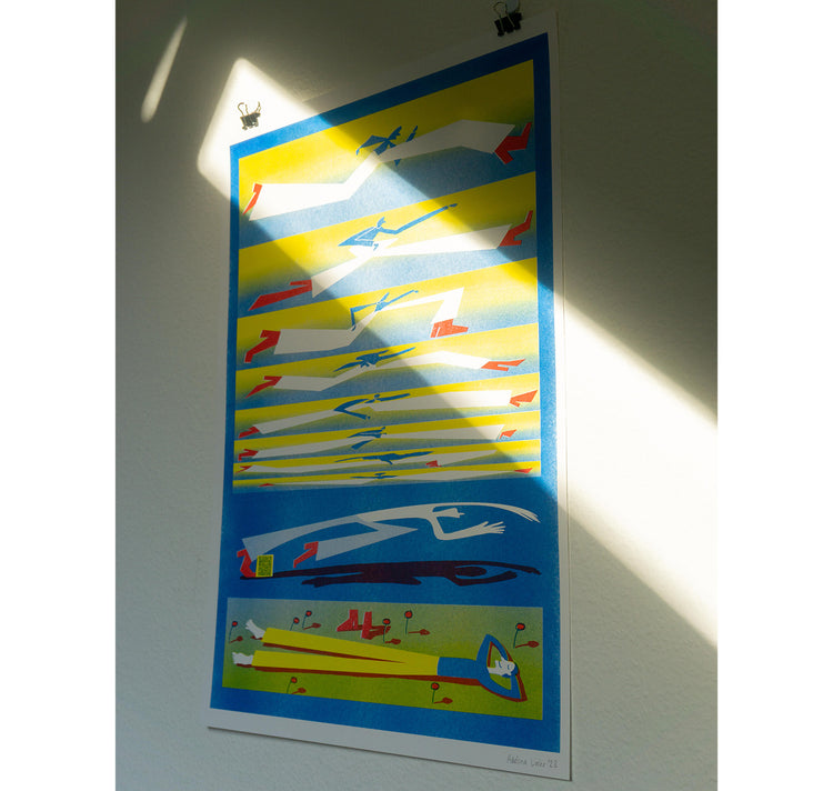 Adelina Lahr - Plakat "Pause!" (gelb)