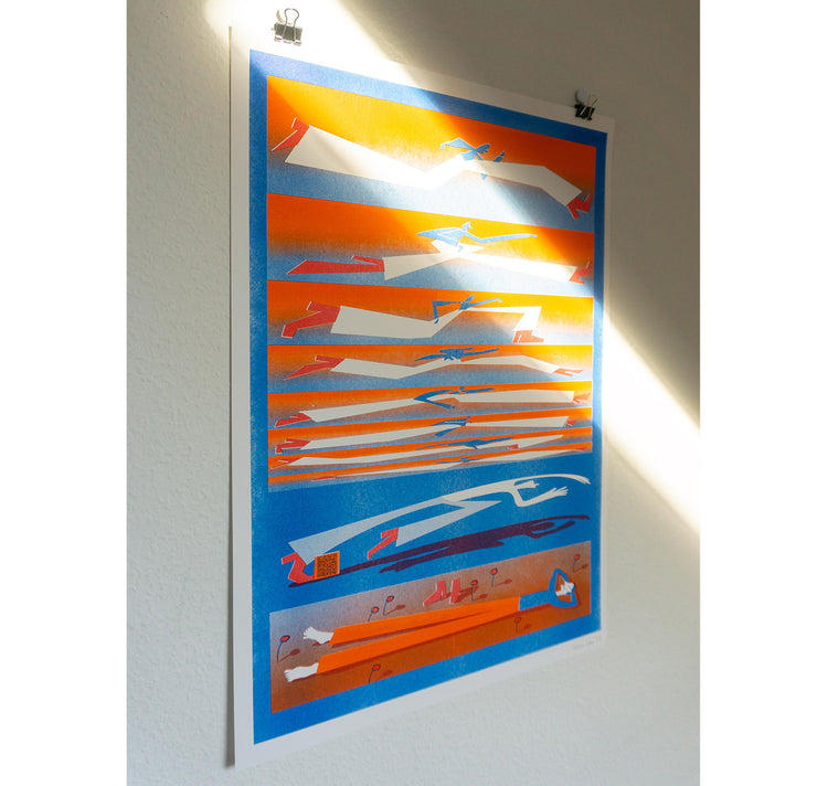 Adelina Lahr - Plakat "Pause!" (orange)