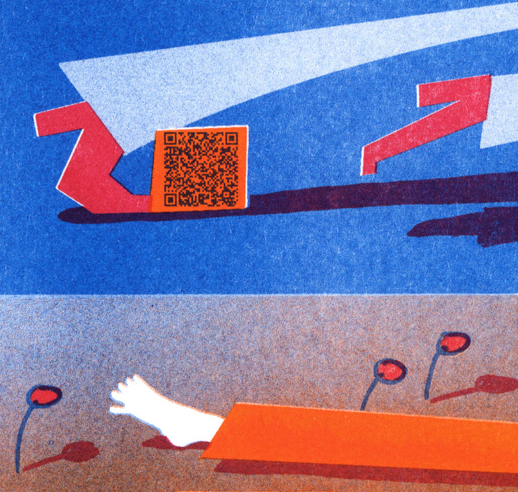 Adelina Lahr - Plakat "Pause!" (orange)