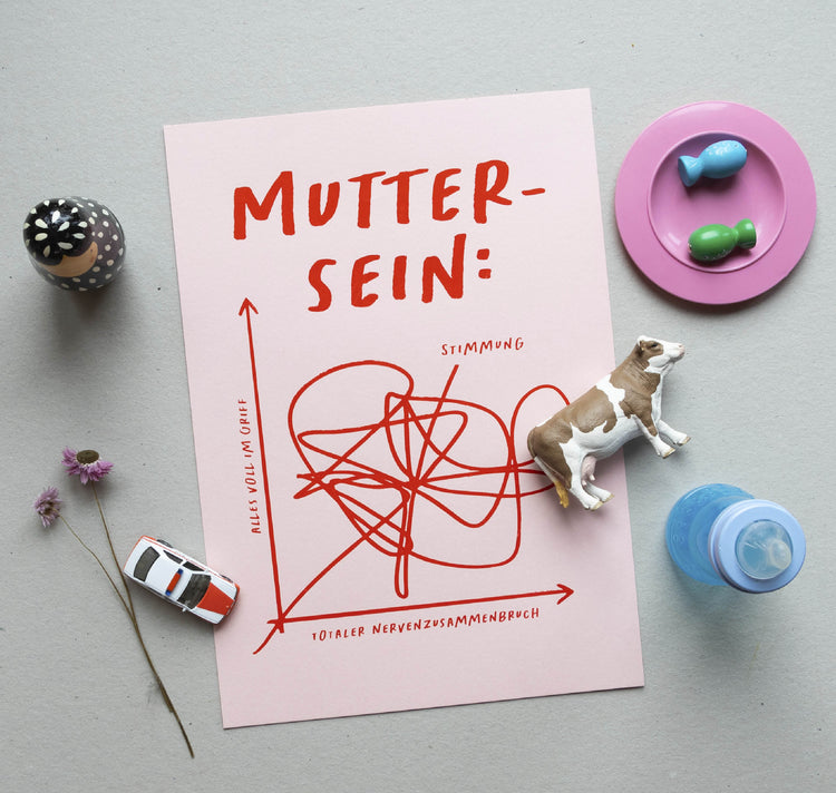 Lorena Paterlini - Plakat "Mutter sein" (rosa)