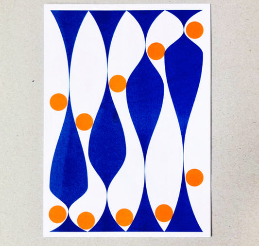 Marisa Zürcher - Plakat "Komposition" (Orange Blau)