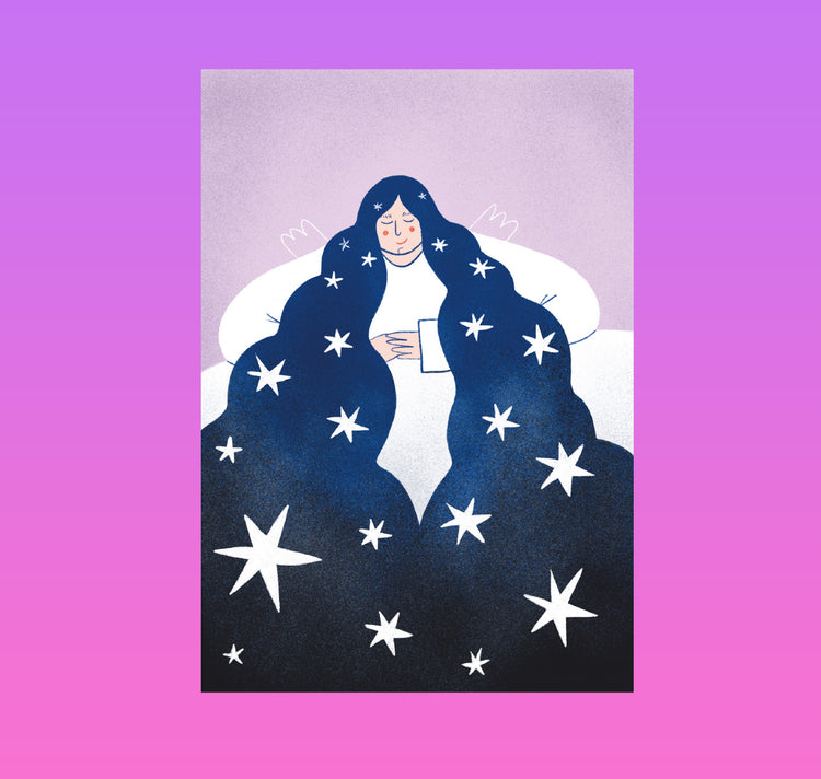 Milena Schnell - Carte postale "Femme étoile"