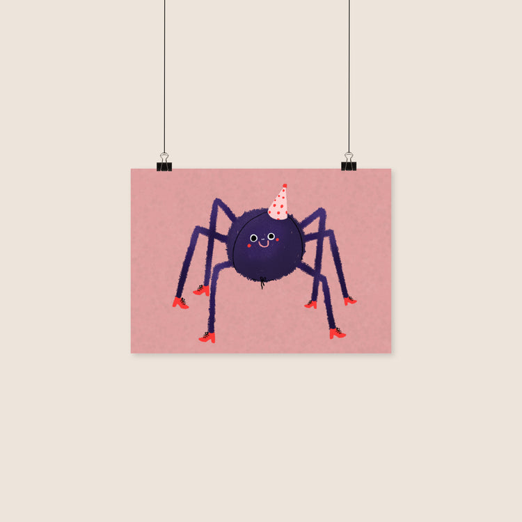 Hartezeiten - Mini Plakat "Spinne"