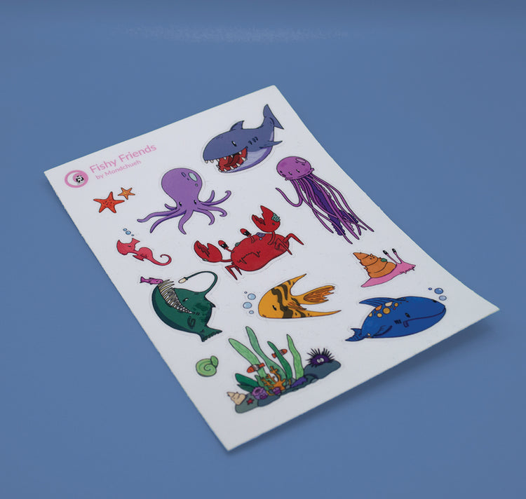 Mondchueh - Stickerbogen "fishy friends"