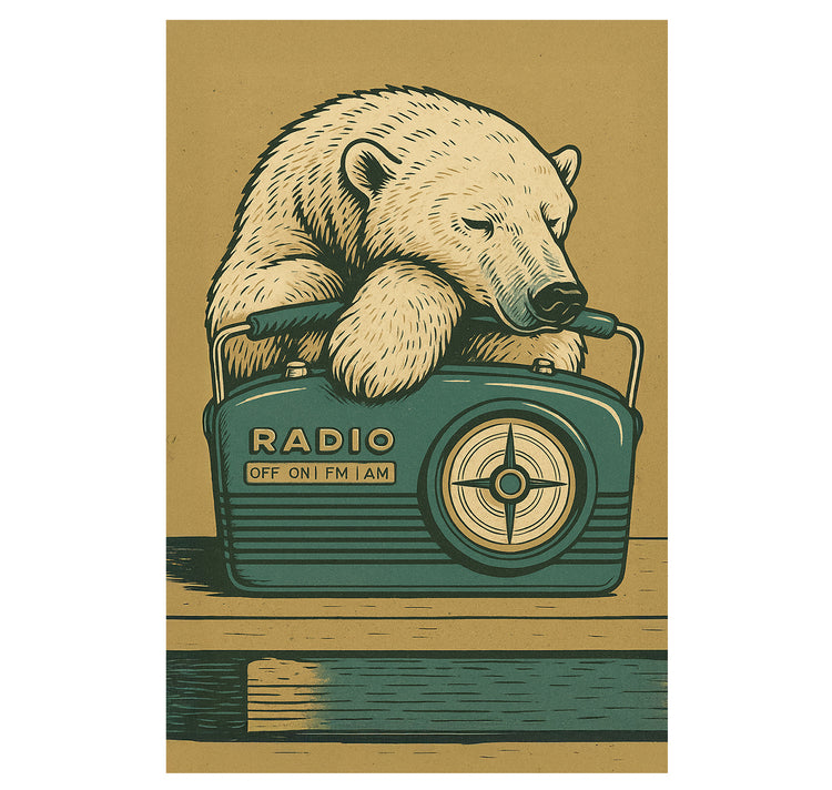 MYLLUA - Karte oder Plakat "Radio Nowhere"