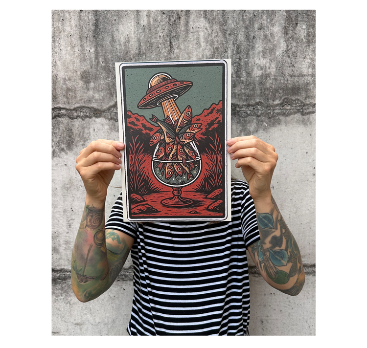 MYLLUA - Karte oder Plakat "Komm"