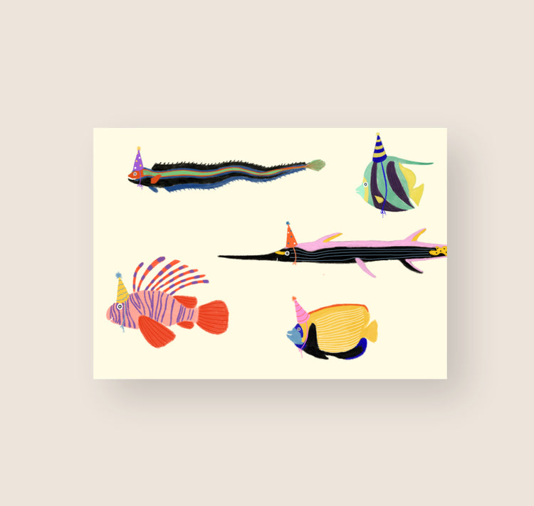 Hartezeiten - Postkarte "Geburtstagsfest"