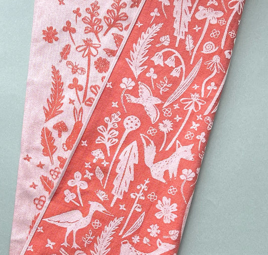 Picture Pica - Küchentuch "Waldtiere" (coral)