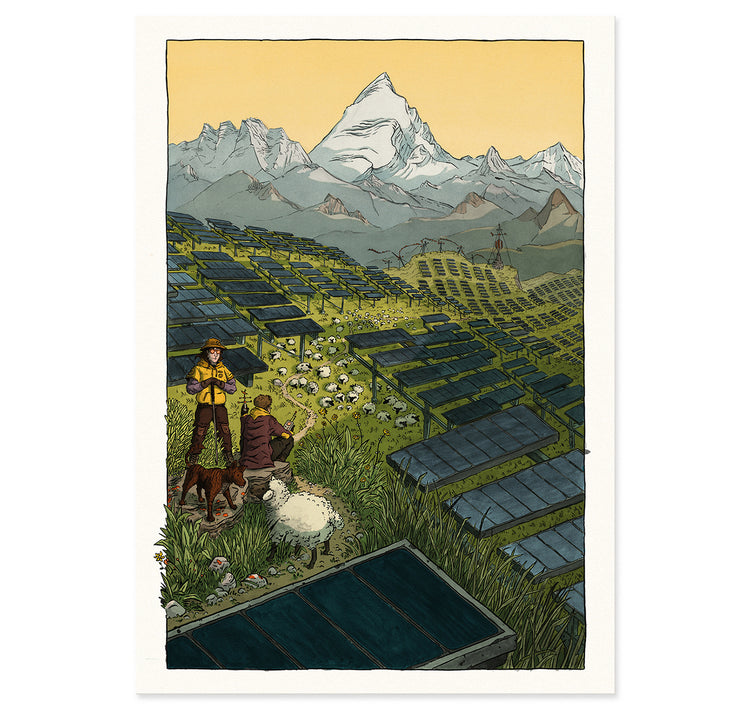 Hyperraumverlag - Poster "Solar Sheep" (a colori)