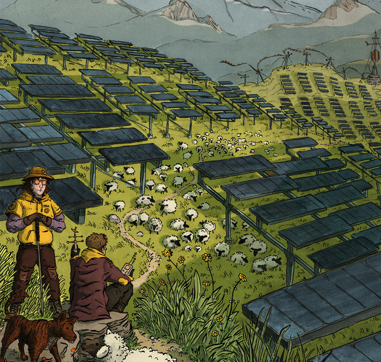 Hyperraumverlag - Poster "Solar Sheep" (a colori)