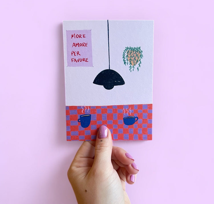 arion illustriert - Postkarte "More Amore Per Favore"