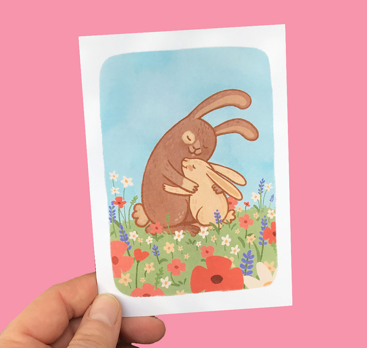 Yasmin König - Postkarte "Kleine Umarmung"